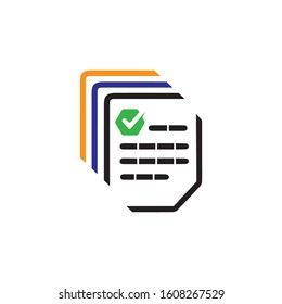 document icon  with check and cross symbol  vector illustration 