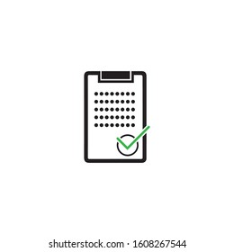 document icon  with check and cross symbol  vector illustration 