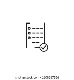 document icon  with check and cross symbol  vector illustration 