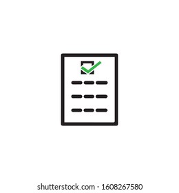 document icon  with check and cross symbol  vector illustration 
