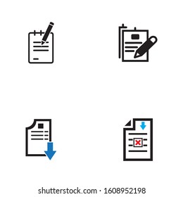 document icon  with check and cross symbol  vector illustration 