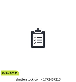 document icon checklist illustration symbol simple design element logo template