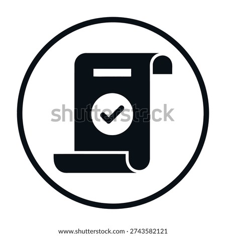 Document icon with checkmark symbolizing approval or verification process