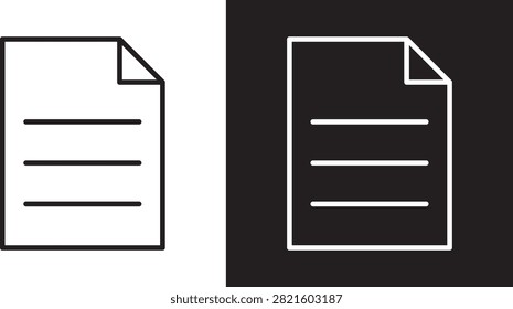 Document icon clean line vector..