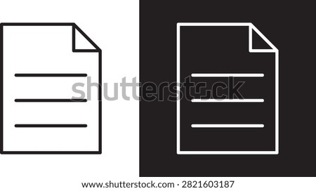 Document icon clean line vector..