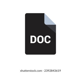 Document icon. Collection of vector symbol on white background. Vector illustration.