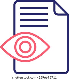 Document Icon Color Vector Illustration
