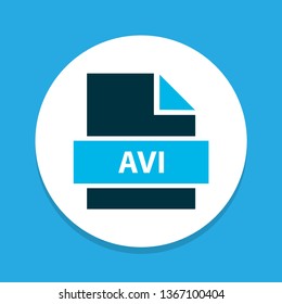 Document icon colored symbol. Premium quality isolated file avi element in trendy style.