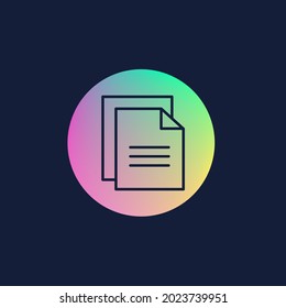 Document icon with colorful background