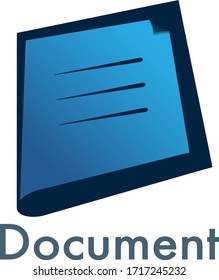 logotipo de la compañía de iconos de documento 
Este logotipo es muy único porque la imagen en papel del logotipo forma la letra D que inicializa el documento