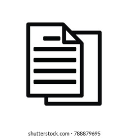 document icon, copy sign and symbol vector illustration