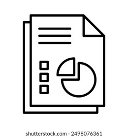 Document icon. Data related analysis, infographics, vector illustration.