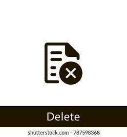 document icon. delete document. sign design