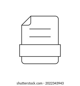 Diseño de icono de documento aislado en fondo blanco