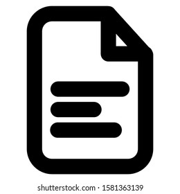 Document Icon Design Line Style