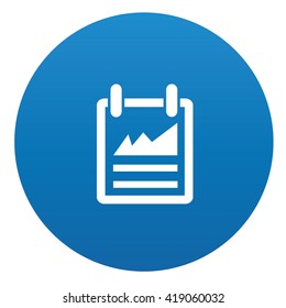 Document icon design on blue background,vector