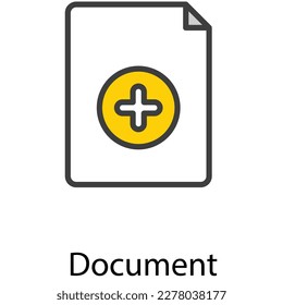 Ilustración de material de diseño de icono de documento
