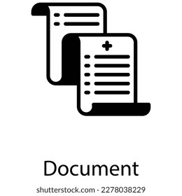 Document icon design stock illustration