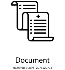 Ilustración de material de diseño de icono de documento