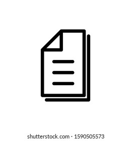 Document icon design template, editable stroke