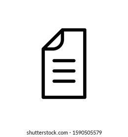 Document icon design template, editable stroke