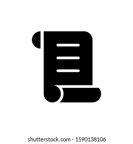Document  icon design template, glyph style, flat vector