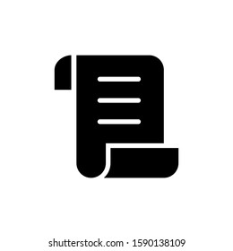 Document  icon design template, glyph style, flat vector