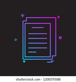 Document icon design vector