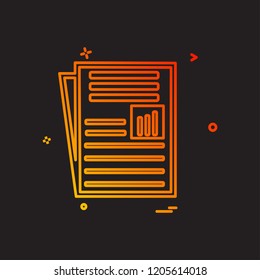 Document icon design vector