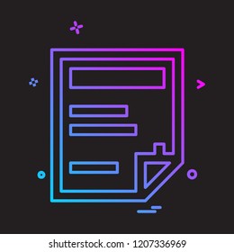 Document icon design vector 