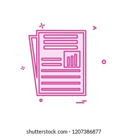 Document icon design vector