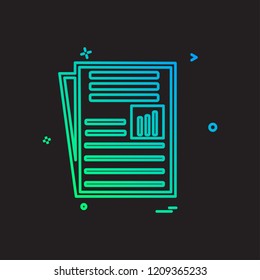 Document icon design vector