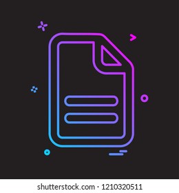 Document icon design vector
