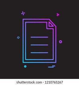 Document icon design vector