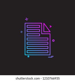 Document icon design vector