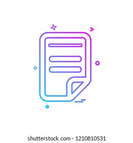 Document icon design vector