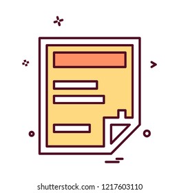 Document icon design vector 