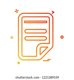 Document icon design vector