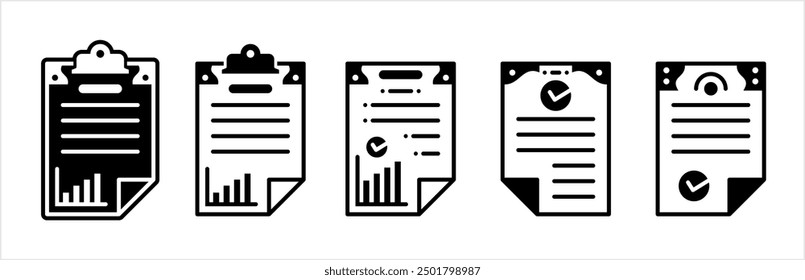 Document Icon, Digital Document Paper, Business, Note, Information, Paper, Sheet, Contract, Vector Art Illustration