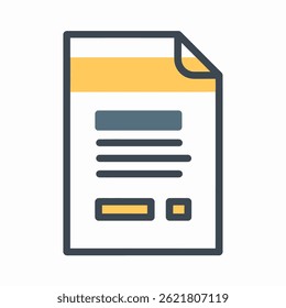 O ícone Documento exibe detalhes de informações de texto