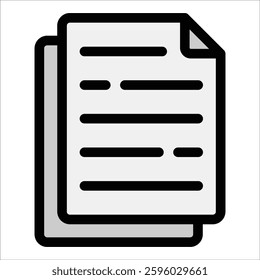 Document Icon Element For Design