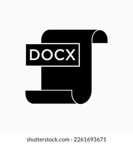 Document Icon. File, Format. Page, DOCX Text Symbol.
