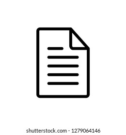 Document icon. File sign