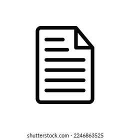 Document icon. File sign vector