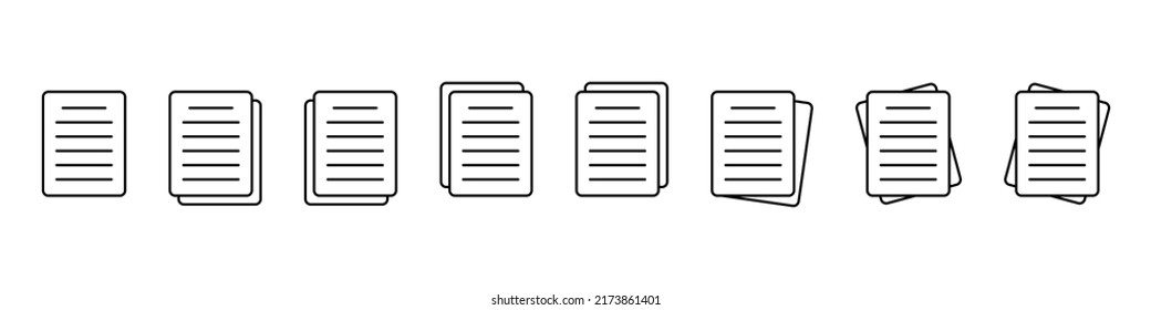 Document icon. File, text document, a sheet of paper document.