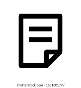 Document Icon. File icon. Text symbol, Business documents symbol. Page symbol for perfect website and mobile UI designs.