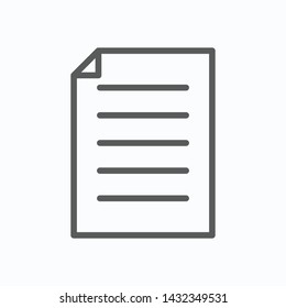 document icon, file vector illustration