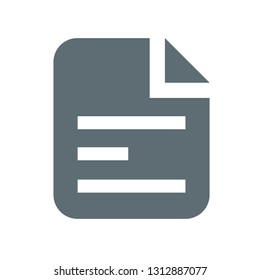 Document icon. File vector icon. Note icon