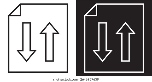 Document icon. Files related icons: , . Vector illustration.EPS10 AI