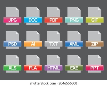 Document icon. Fill format icon set vector illustration.